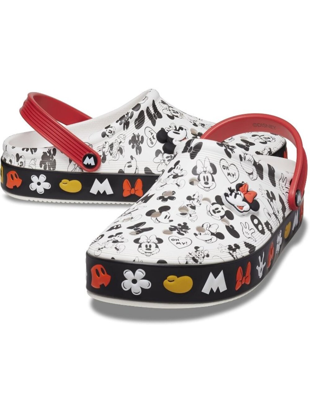 NIB Crocs Unisex Adult Mickey Off Court Clog Classic w/ 2 Charms Size 13 Men's